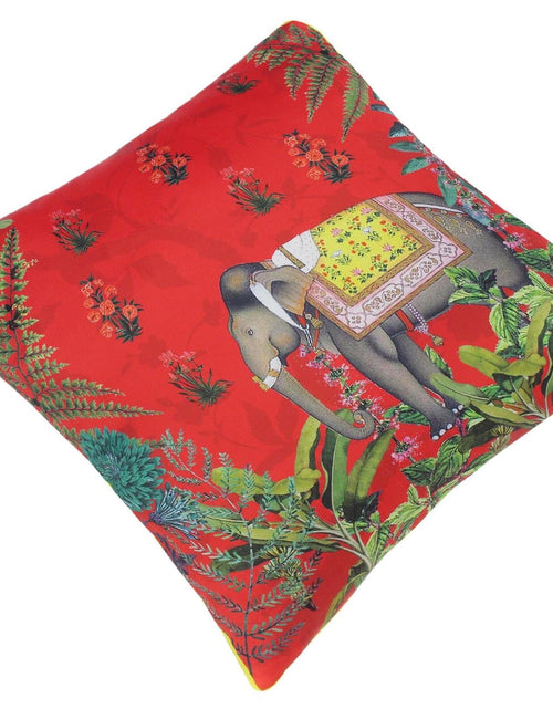 Load image into Gallery viewer, Tribal Rosie Elephant Silk Pillow by Bareens Designer Rugs
