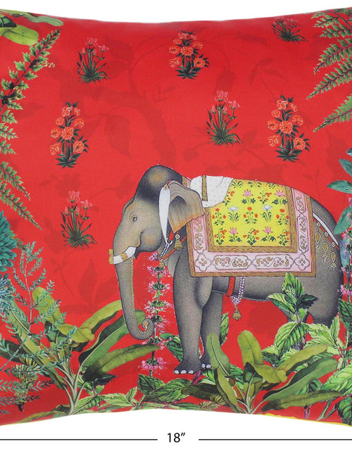 Load image into Gallery viewer, Tribal Rosie Elephant Silk Pillow by Bareens Designer Rugs
