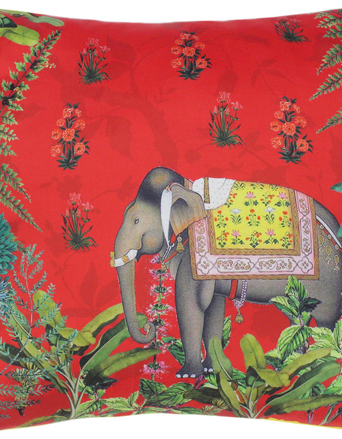 Load image into Gallery viewer, Tribal Rosie Elephant Silk Pillow by Bareens Designer Rugs
