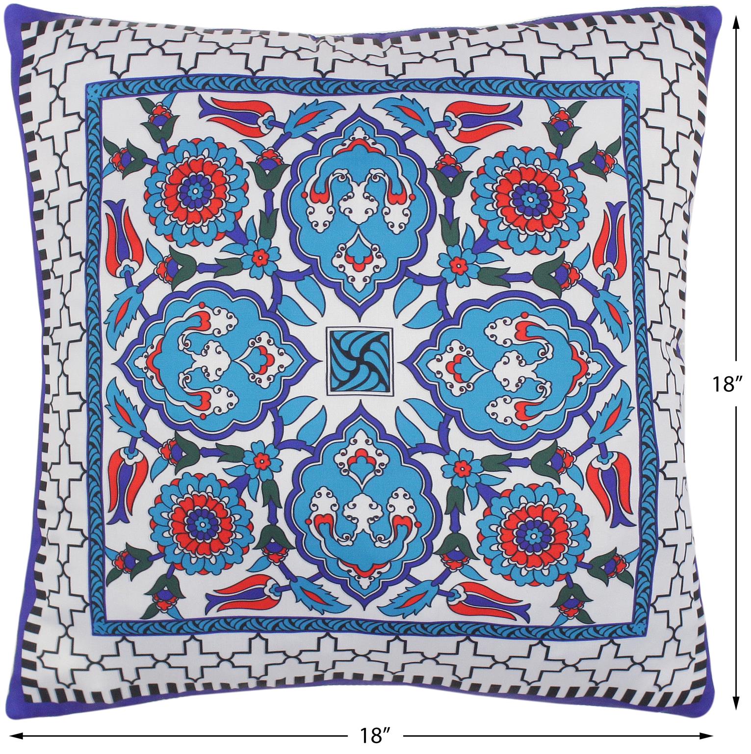 Sanford Floral Rustic Silk Pillow by Bareens Designer Rugs