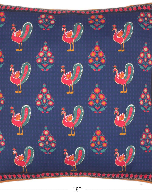 Load image into Gallery viewer, Peacock Gwenda Rustic Silk Pillow by Bareens Designer Rugs

