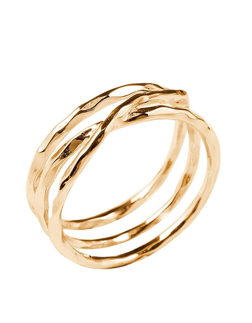 Load image into Gallery viewer, Sterling Silver Textured Multi Band Ring by Sterling Forever
