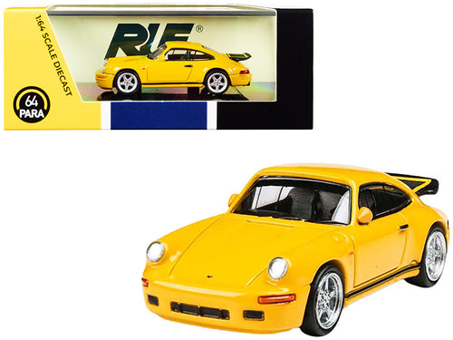 Load image into Gallery viewer, 1987 RUF CTR Yellowbird Blossom Yellow 1/64 Diecast Model Car by Paragon

