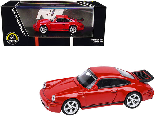 Load image into Gallery viewer, 1987 RUF CTR Guards Red 1/64 Diecast Model Car by Paragon Models
