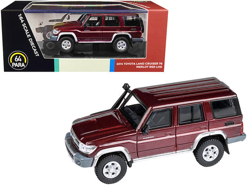 Load image into Gallery viewer, 2014 Toyota Land Cruiser 76 Merlot Red Metallic 1/64 Diecast Model Car by Paragon Models
