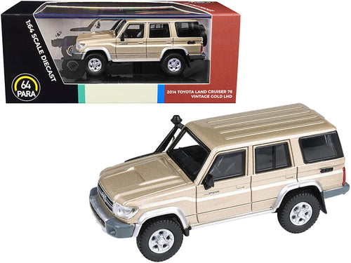Load image into Gallery viewer, 2014 Toyota Land Cruiser 76 Vintage Gold Metallic 1/64 Diecast Model Car by Paragon Models
