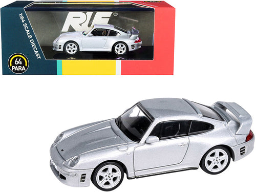 Load image into Gallery viewer, RUF CTR2 Silver Metallic 1/64 Diecast Model Car by Paragon
