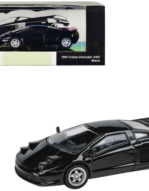 Load image into Gallery viewer, 1991 Cizeta V16T Black 1/64 Diecast Model Car by Paragon Models
