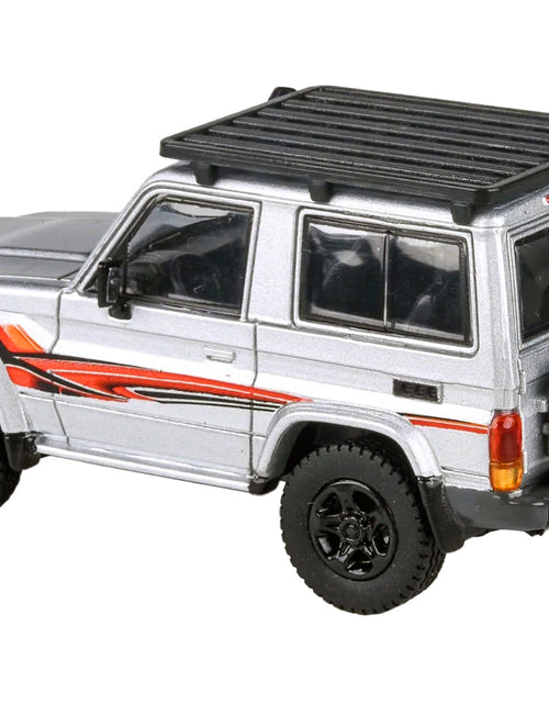 Load image into Gallery viewer, 2014 Toyota Land Cruiser LC 71 Silver Metallic with Graphics 1/64 Diecast Model Car by Paragon Models
