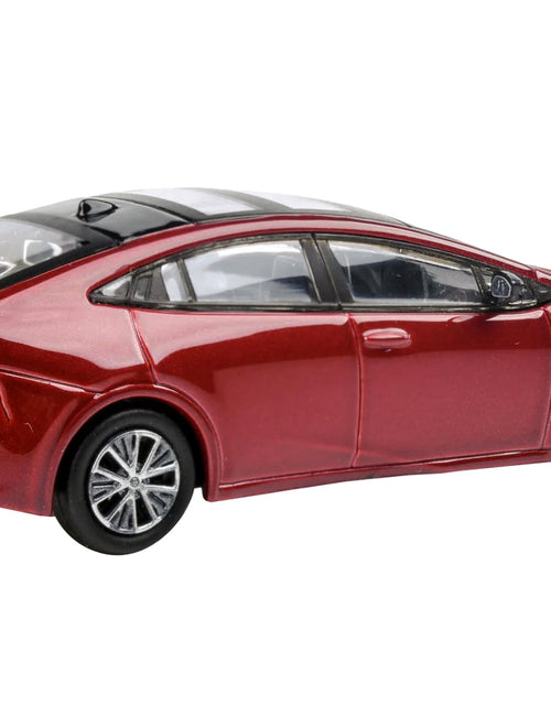 Load image into Gallery viewer, 2023 Toyota Prius Supersonic Red Metallic with Black Top and Sun Roof and Sun Roof 1/64 Diecast Model Car by Paragon Models
