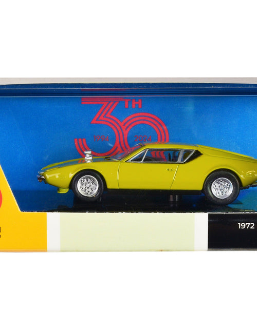 Load image into Gallery viewer, 1972 De Tomaso Pantera Yellow "Petersen Automotive Museum 30th Anniversary" 1/64 Diecast Model Car by Paragon Models

