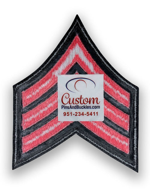 Load image into Gallery viewer, Pink Ribbon <br> Chevron Patch by Custom Pins &amp; Buckles
