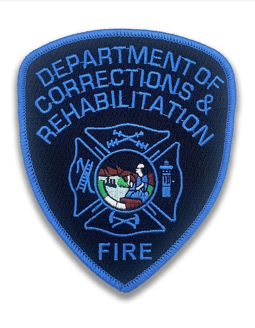 Load image into Gallery viewer, CDCR FIRE <br> Blue Ribbon Arm Patch by Custom Pins &amp; Buckles

