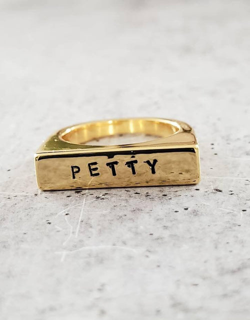 Load image into Gallery viewer, PETTY Gold Plated Flat Top Ring by Salt and Sparkle
