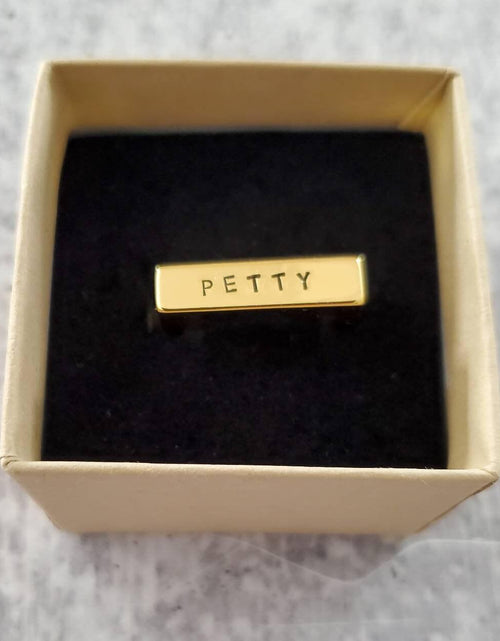 Load image into Gallery viewer, PETTY Gold Plated Flat Top Ring by Salt and Sparkle
