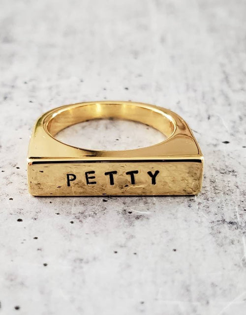 Load image into Gallery viewer, PETTY Gold Plated Flat Top Ring by Salt and Sparkle
