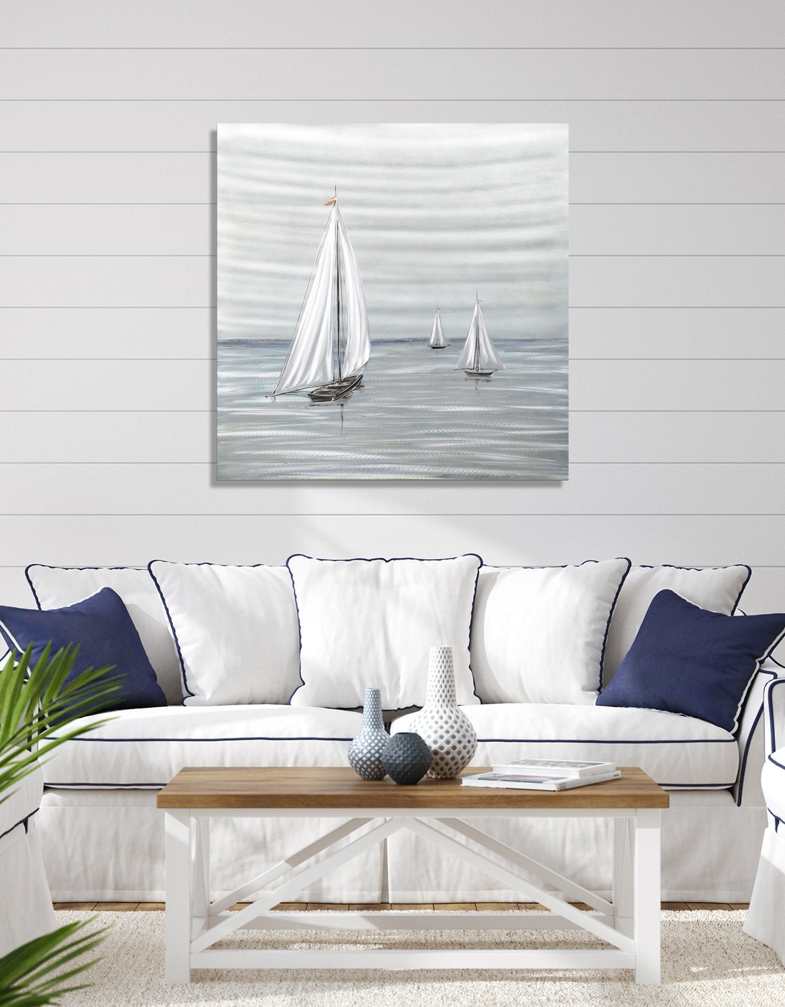 Sailboats Metal Wall Art by Peterson Housewares & Artwares