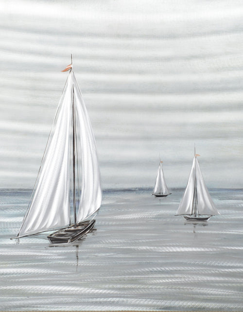 Load image into Gallery viewer, Sailboats Metal Wall Art by Peterson Housewares &amp; Artwares
