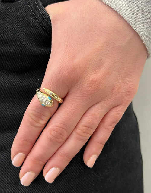Load image into Gallery viewer, The " Cobra" Turquoise Ring by Donatello Gian
