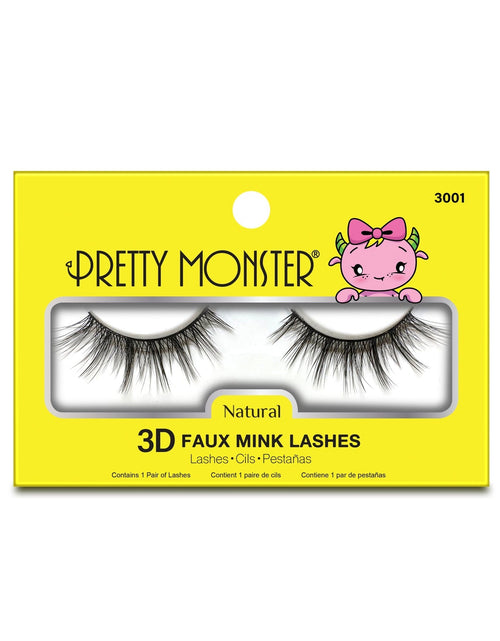 Load image into Gallery viewer, Pretty Monster Natural 3D Faux Mink Lashes - 3001
