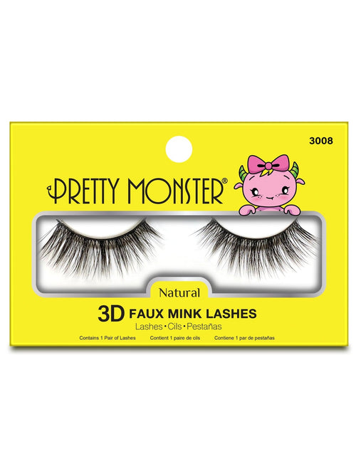 Load image into Gallery viewer, Pretty Monster Natural 3D Faux Mink Lashes - 3008
