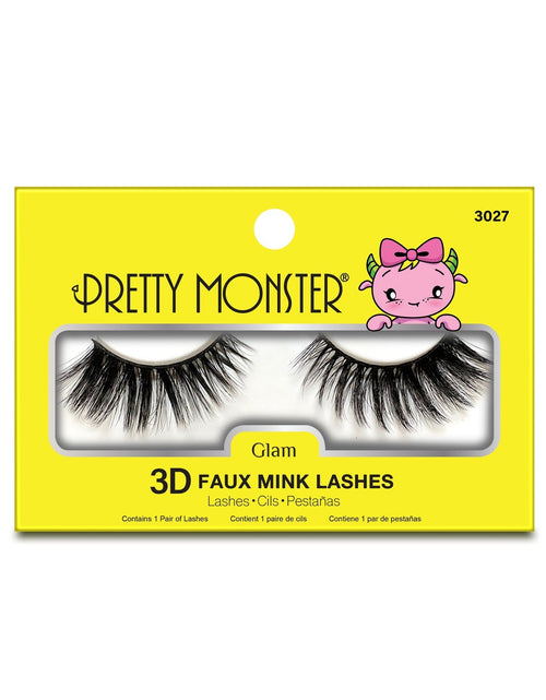 Load image into Gallery viewer, Pretty Monster Glam 3D Faux Mink Lashes - 3027
