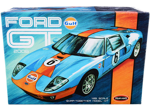 Load image into Gallery viewer, Skill 2 Snap Model Kit 2006 Ford GT "Gulf Oil" 1/25 Scale Model by Polar Lights
