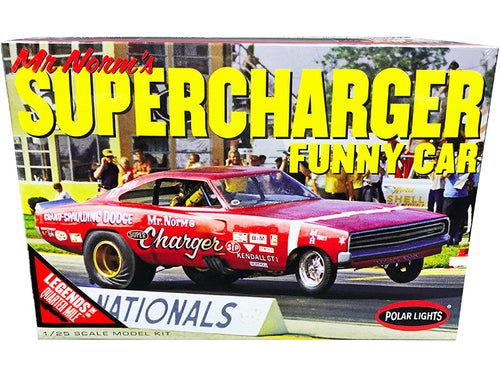 Load image into Gallery viewer, Skill 2 Model Kit 1969 Dodge Charger Funny Car "Mr. Norm's Supercharger" "Legends of the Quarter Mile" 1/25 Scale Model by Polar Lights
