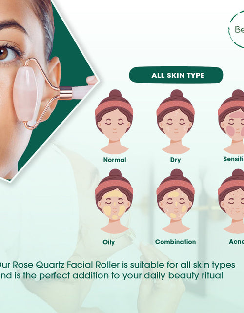 Load image into Gallery viewer, Rose Quartz Face Roller by BeNat
