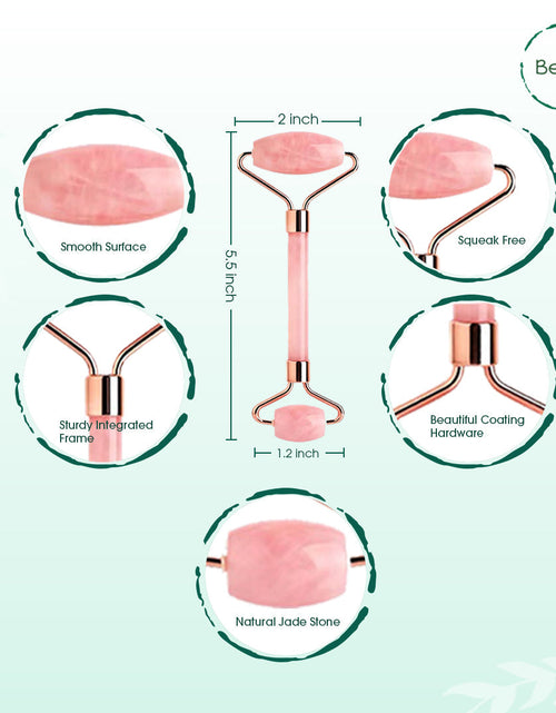 Load image into Gallery viewer, Rose Quartz Face Roller by BeNat
