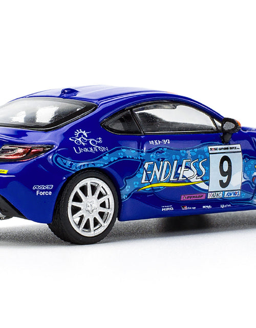 Load image into Gallery viewer, Toyota GR86 #9 "Endless" Blue with Graphics 1/64 Diecast Model Car by Pop Race
