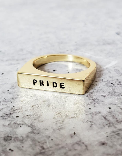 Load image into Gallery viewer, PRIDE LGBTQIA+ Flat Top Ring by Salt and Sparkle
