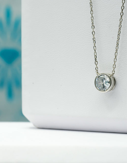 Load image into Gallery viewer, Vega Solitaire Necklace - Multiple Sizes by Brilliant Carbon
