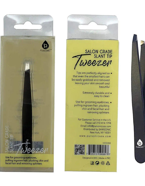 Load image into Gallery viewer, Salon Grade Slant Tip Tweezer by Pursonic
