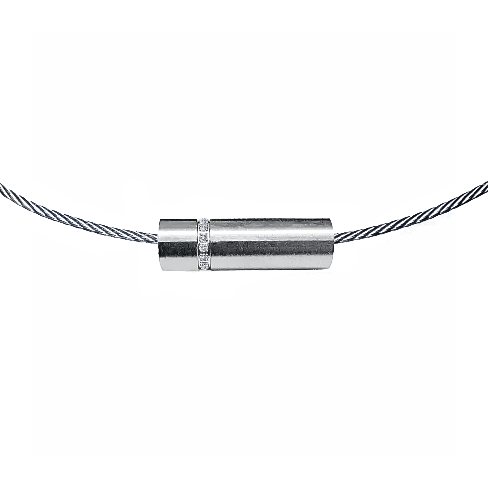 PT080W B.Tiff Pavé Rouleau Pendant by B.Tiff New York