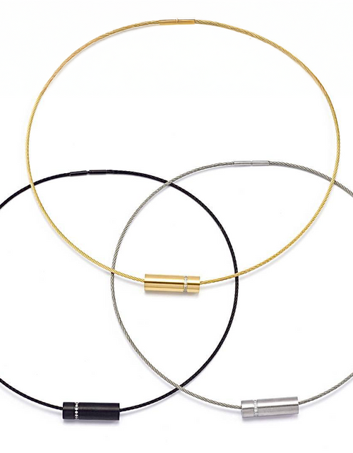 Load image into Gallery viewer, PT080G B.Tiff Gold Pavé Rouleau Pendant by B.Tiff New York
