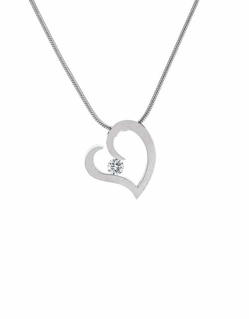 Load image into Gallery viewer, PT091W B.Tiff Steel Heart Pendant by B.Tiff New York
