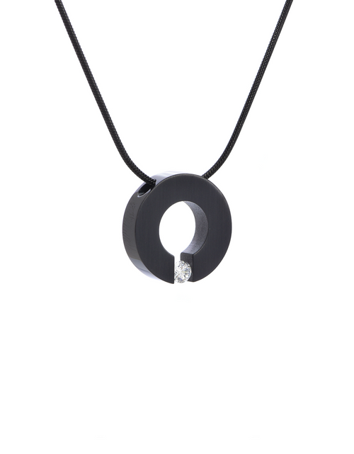 Load image into Gallery viewer, PT100B B.Tiff Black Malfinia Pendant by B.Tiff New York
