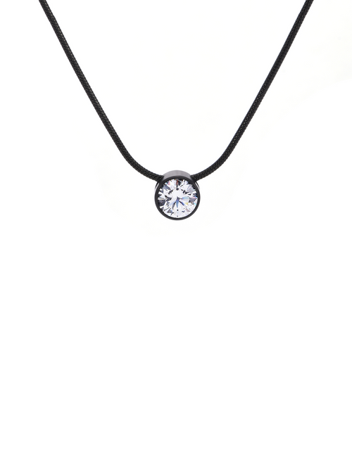 Load image into Gallery viewer, PT101B B.Tiff Black 1 ct Solitaire Pendant by B.Tiff New York
