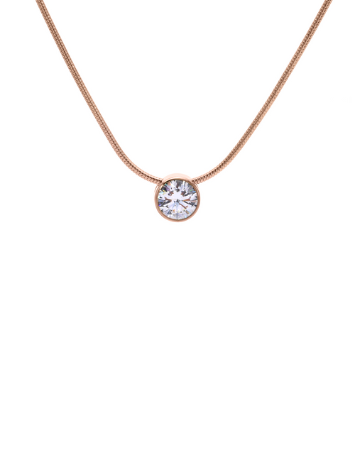 Load image into Gallery viewer, PT101RG B.Tiff Rose Gold 1 ct Solitaire Pendant by B.Tiff New York
