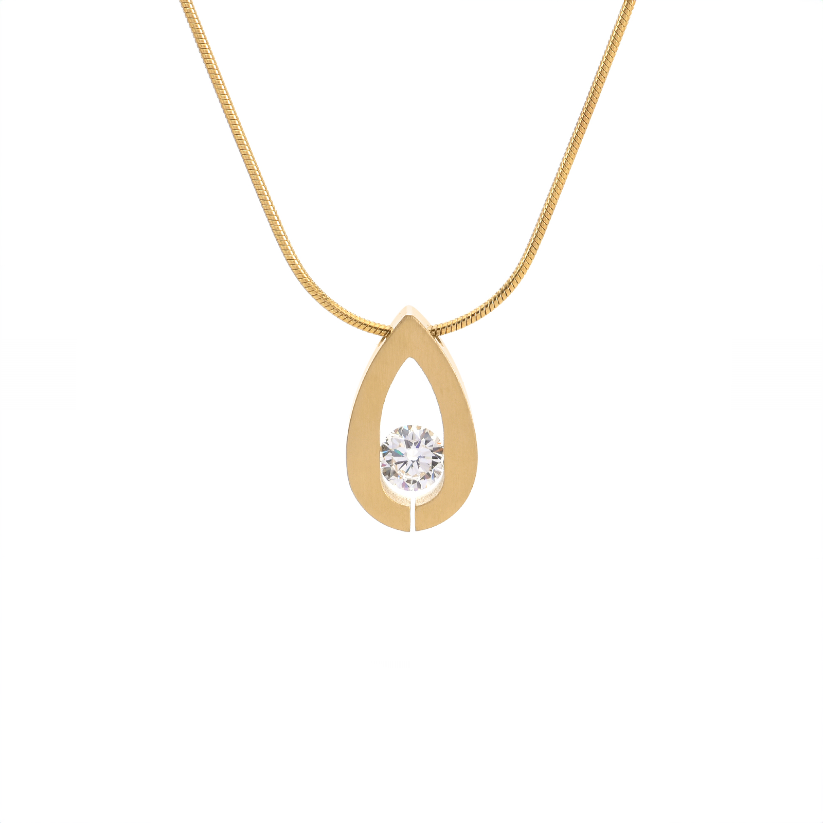 PT106G B.Tiff Gold Drop Pendant by B.Tiff New York