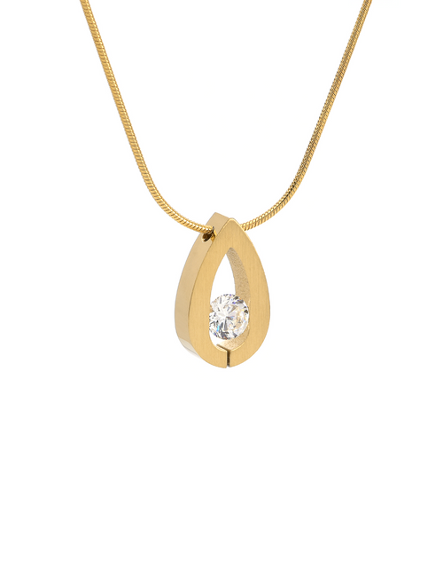 Load image into Gallery viewer, PT106G B.Tiff Gold Drop Pendant by B.Tiff New York
