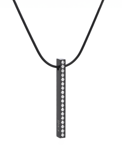 Load image into Gallery viewer, PT107B B.Tiff Black 18-Stone Bar Pendant by B.Tiff New York

