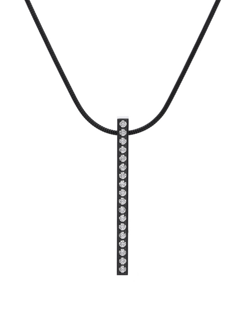 Load image into Gallery viewer, PT107B B.Tiff Black 18-Stone Bar Pendant by B.Tiff New York
