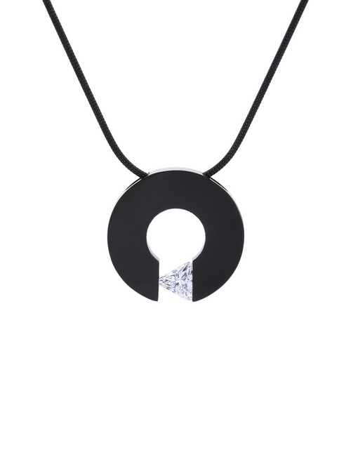 Load image into Gallery viewer, PT113B B.Tiff Triangle Cut Malfinia Pendant by B.Tiff New York
