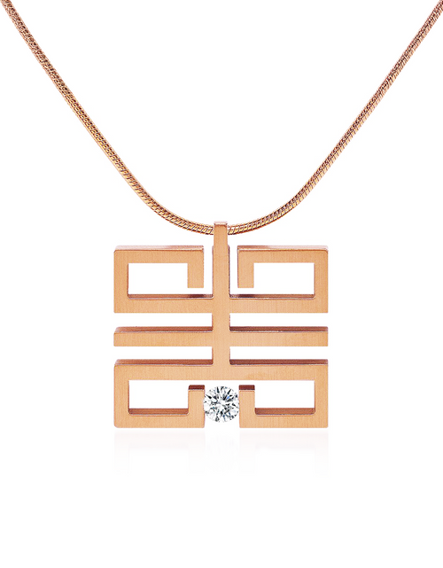 Load image into Gallery viewer, PT114RG B.Tiff Rose Gold Feliĉo Pendant by B.Tiff New York
