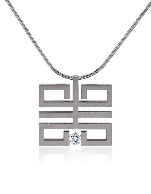 Load image into Gallery viewer, PT114W B.Tiff Feliĉo Pendant by B.Tiff New York
