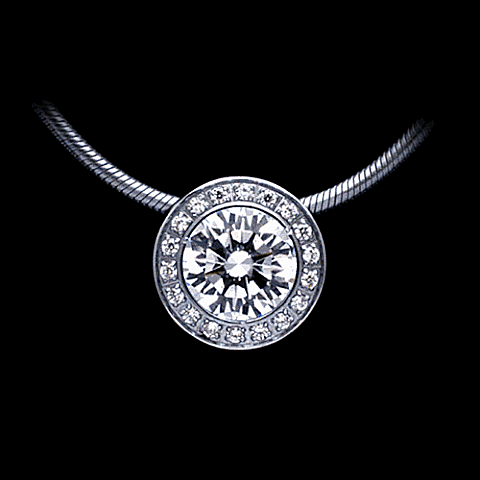 Load image into Gallery viewer, PT125W B.Tiff Aŭreolo 1ct Pendant by B.Tiff New York
