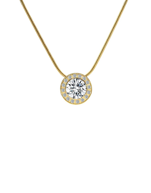 Load image into Gallery viewer, PT125G B.Tiff Gold Aŭreolo 1ct Pendant by B.Tiff New York
