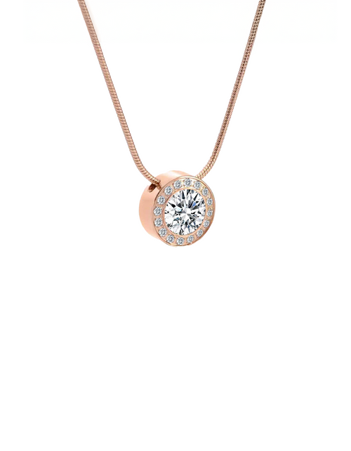 Load image into Gallery viewer, PT125RG B.Tiff Rose Gold Aŭreolo 1ct Pendant by B.Tiff New York
